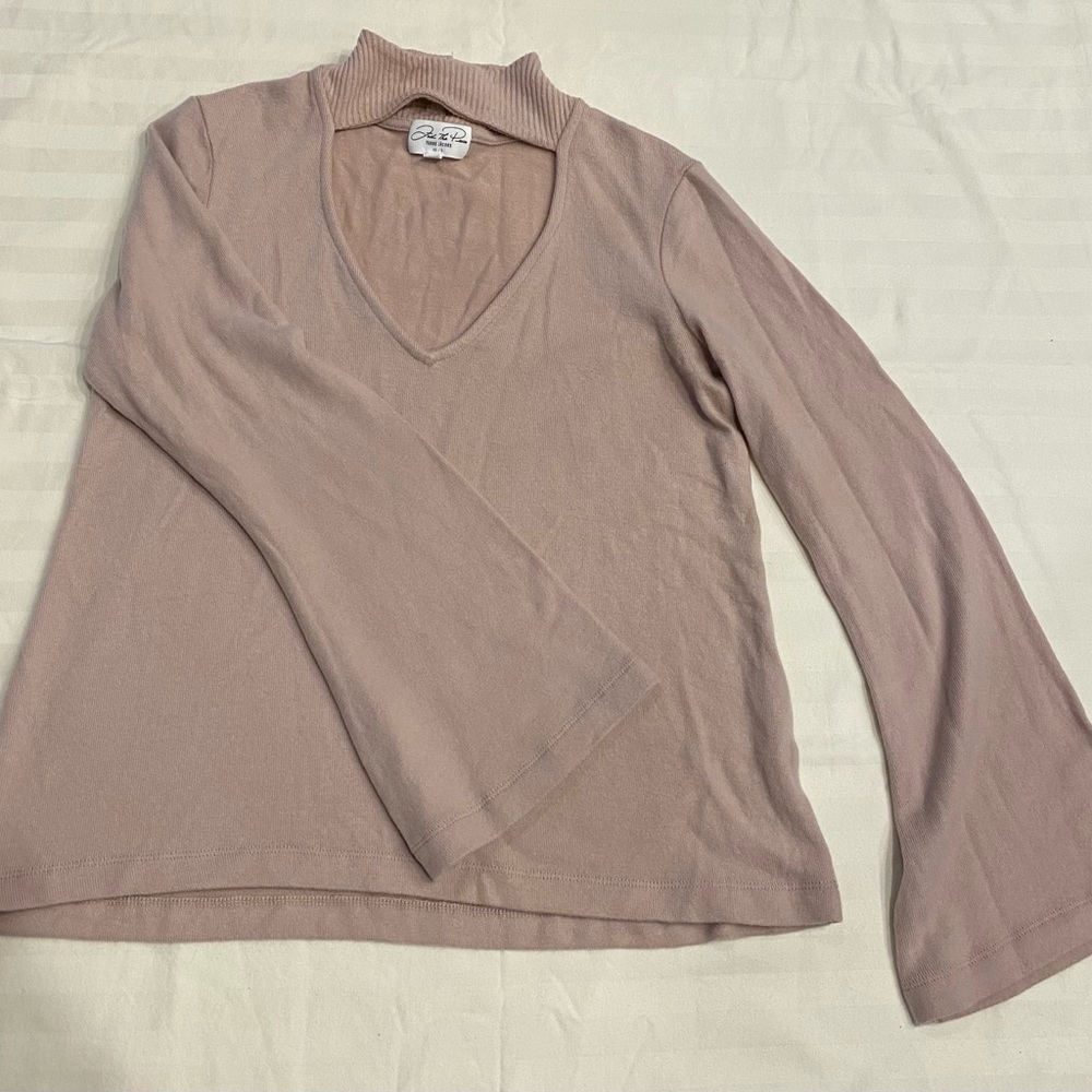 Feel The Piece Terre Jacobs | Blush Long Sleeve Top | Size XS/S